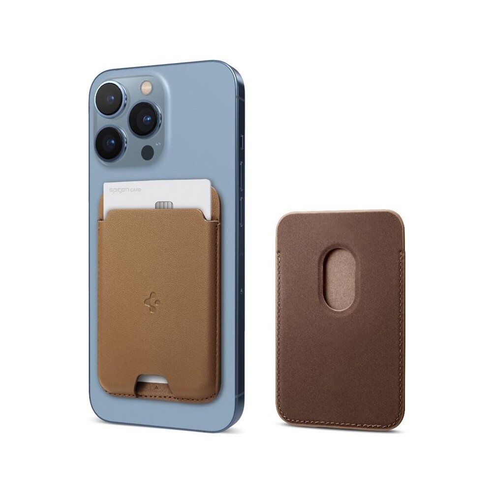 Spigen-Wallet-Valentinus-MagFit-MagSafe-penezenka-hneda