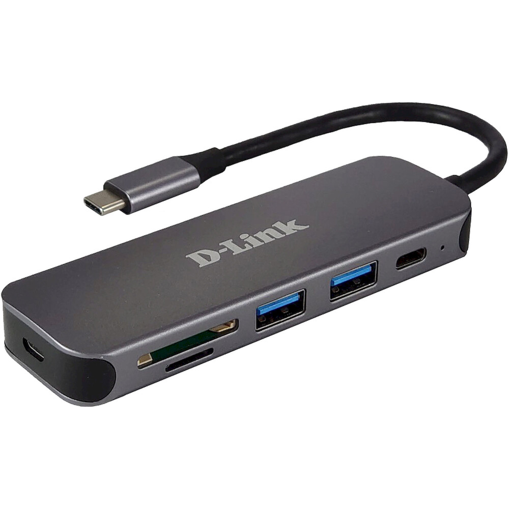 D-Link-5v1-USB-C-Hub-ctecka-karet-antracitovy