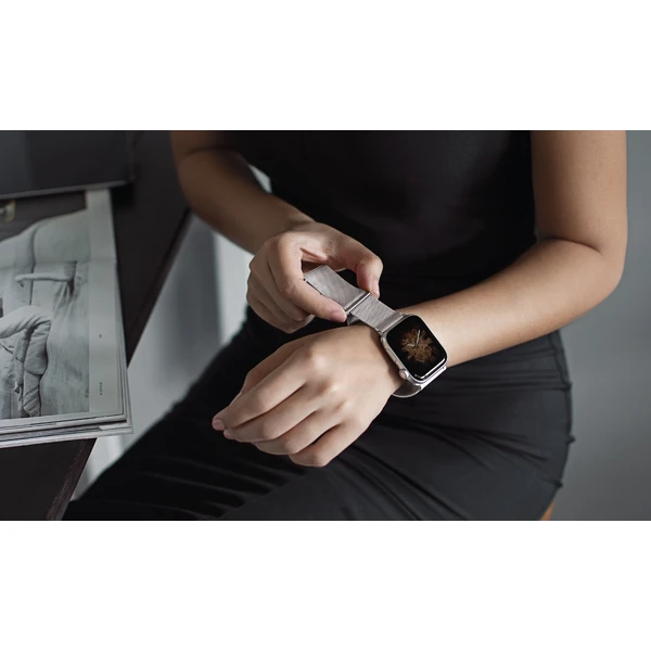 UNIQ Dante ocelový řemínek Apple Watch 42/41/40/38mm Sterling stříbrný - Řemínky - Obrázek FIZ4000301
