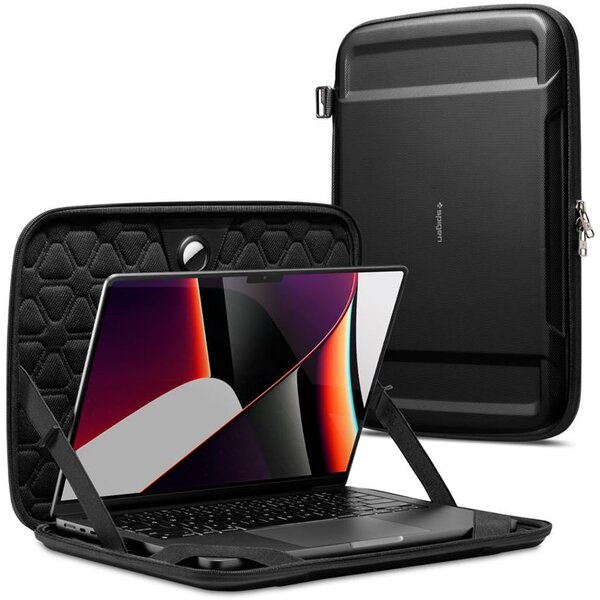 Spigen-Rugged-Armor-Pro-pouzdro-MacBook-Pro-16-M4-2024-M3-2023-M2-2023-M1-2021-cerne
