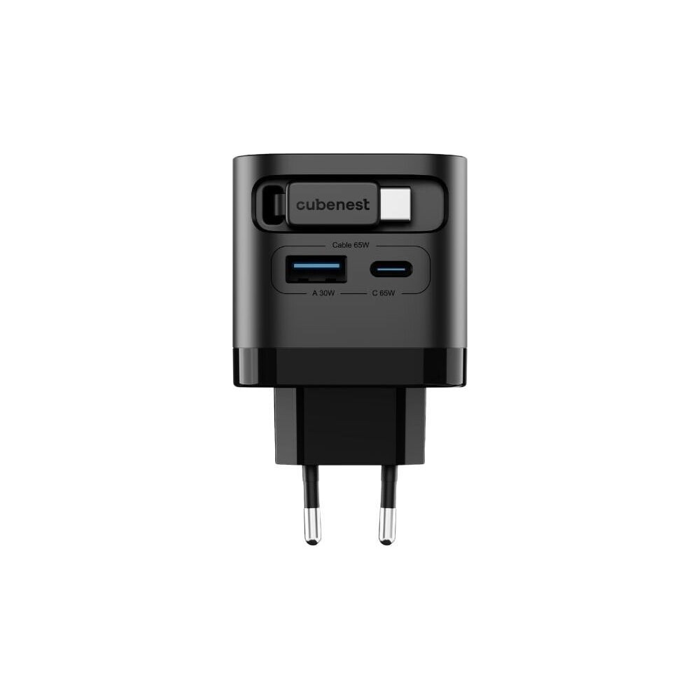 Cubenest-S3D2-PD-GaN-nabijecka-s-kabelem-65W-cerna
