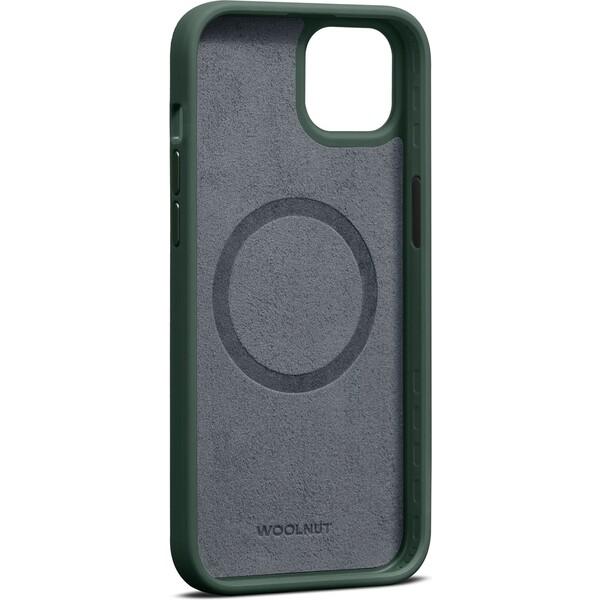 Woolnut-MagSafe-kozeny-kryt-pro-iPhone-15-Plus-tmave-zeleny