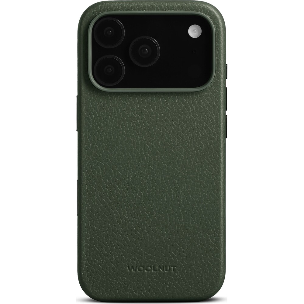 Woolnut-MagSafe-kozeny-kryt-iPhone-17-Pro-tmave-zeleny