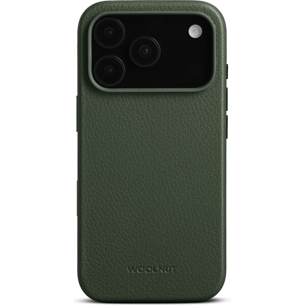 Woolnut-MagSafe-kozeny-kryt-iPhone-17-Pro-tmave-zeleny