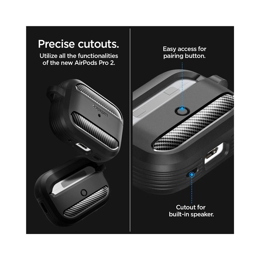 Spigen-Rugged-Armor-pouzdro-pro-AirPods-Pro-2-cerne