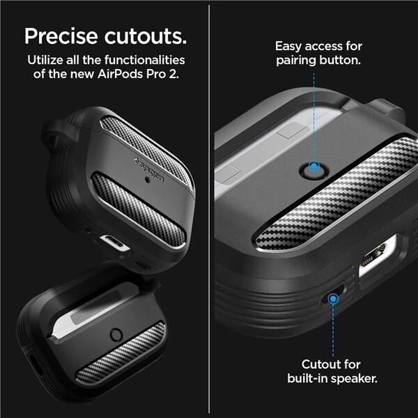 Spigen-Rugged-Armor-pouzdro-pro-AirPods-Pro-2-cerne