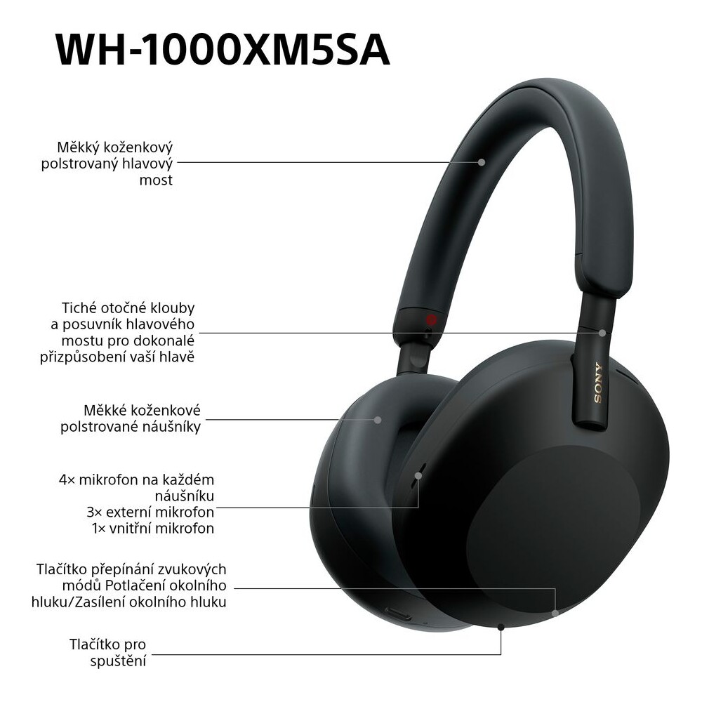 Sony-WH-1000XM5-bezdratova-sluchatka-Soft-Case-cerna