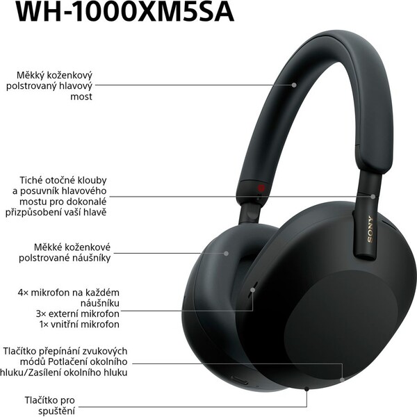 Sony-WH-1000XM5-bezdratova-sluchatka-Soft-Case-cerna