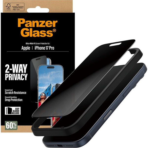 PanzerGlass-Privacy-sklo-Apple-iPhone-17-Pro-s-instalacnim-rameckem