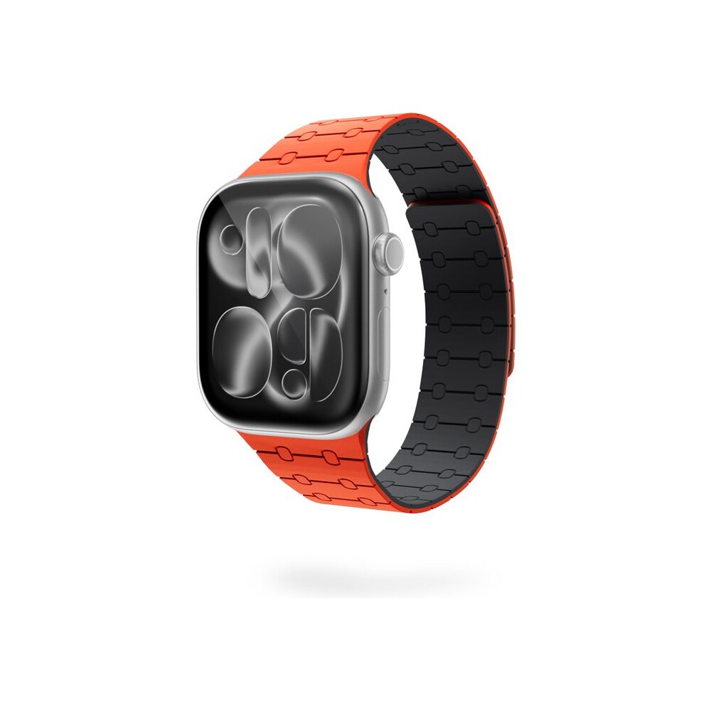 Epico-Magnetic-silikonovy-reminek-pro-Apple-Watch-42-41-40-38mm-oranzovy