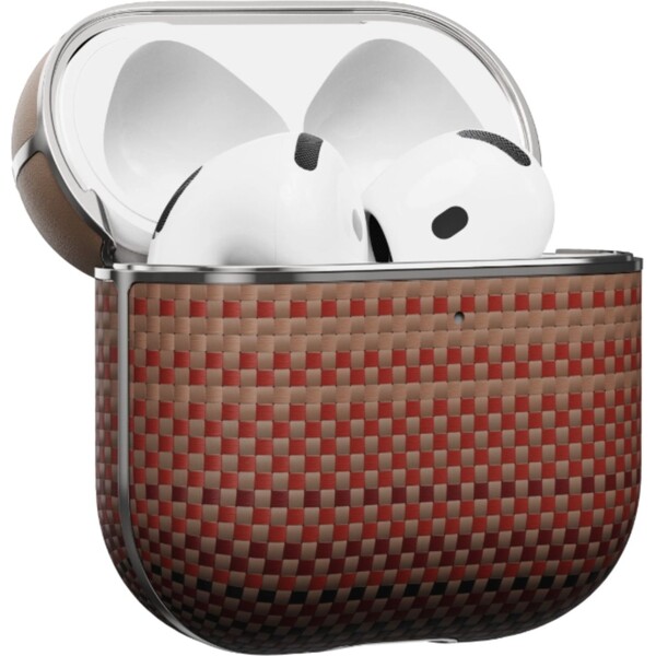 Pitaka-Aramid-Fiber-pouzdro-Apple-AirPods-4-sunset
