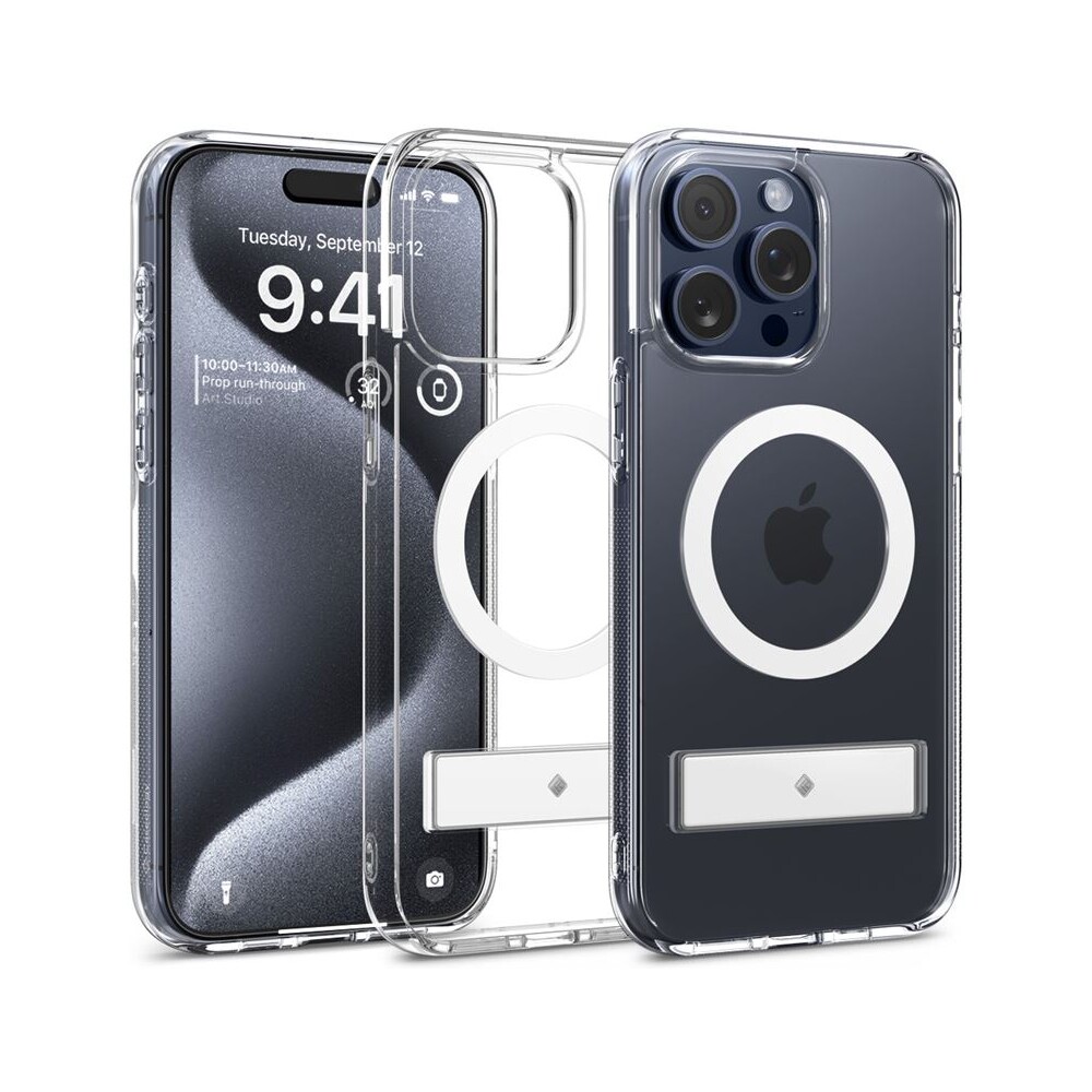 Spigen-Caseology-Capella-kryt-se-stojankem-s-MagFit-iPhone-15-Pro-Max-ciry-bily
