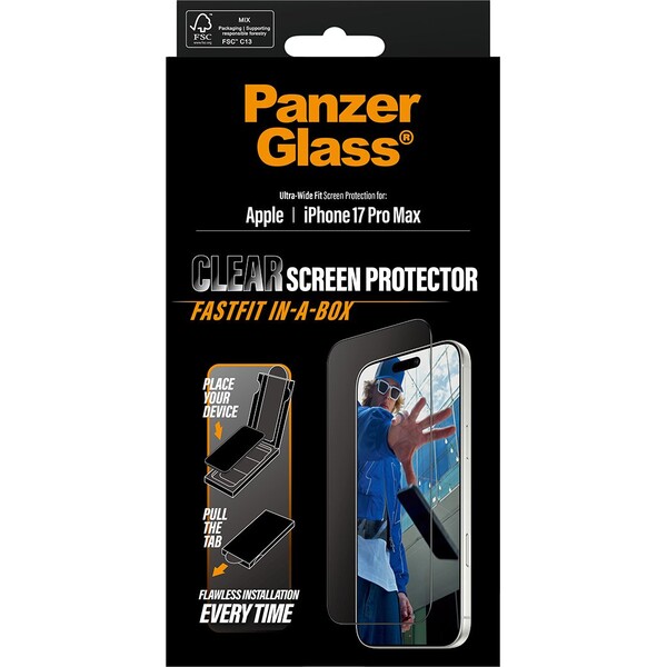 PanzerGlass-Ultra-Wide-Fit-sklo-Apple-iPhone-17-Pro-Max-s-bezprasnym-aplikacnim-boxem