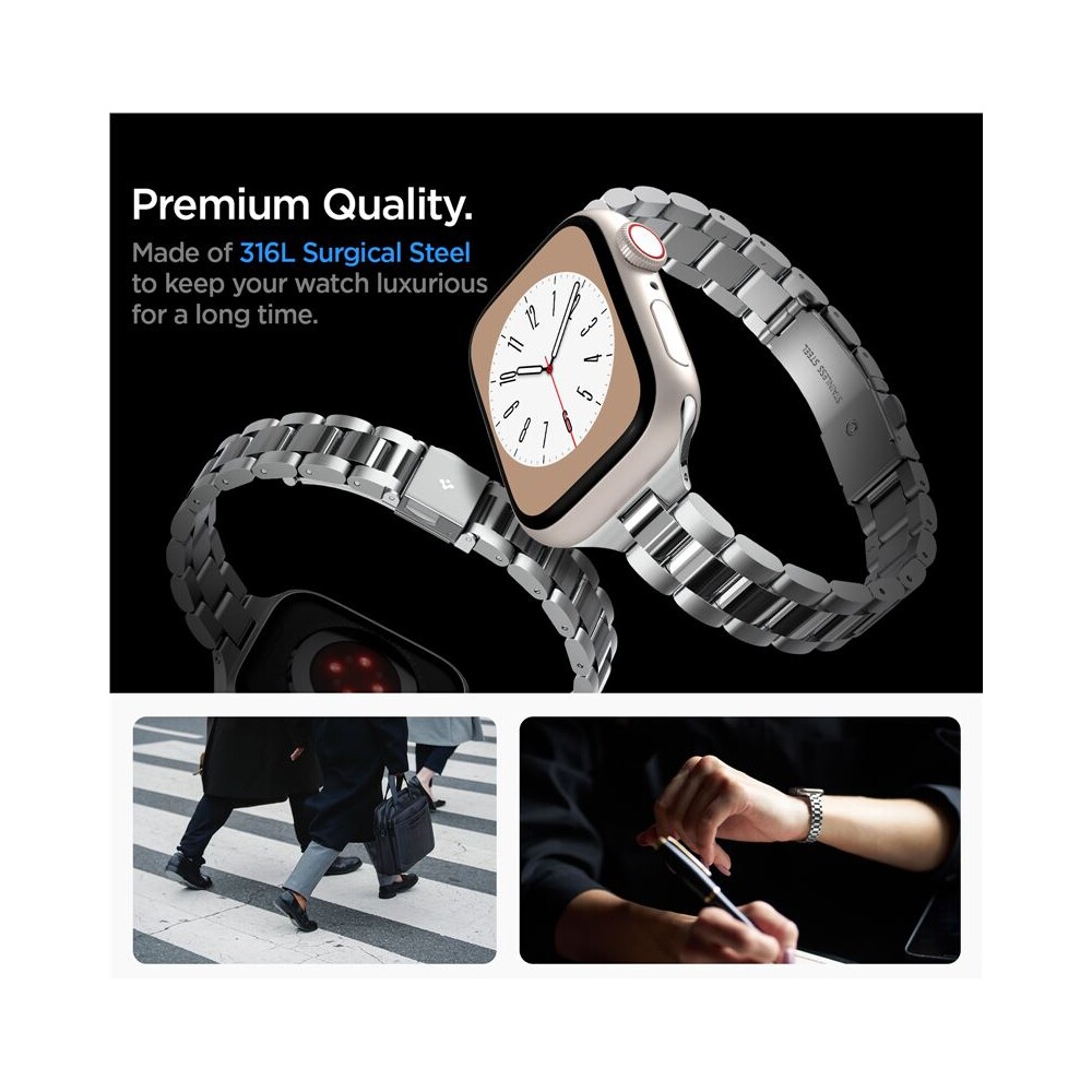Spigen-Modern-Fit-316L-reminek-Apple-Watch-42-41-40-38mm-stribrny