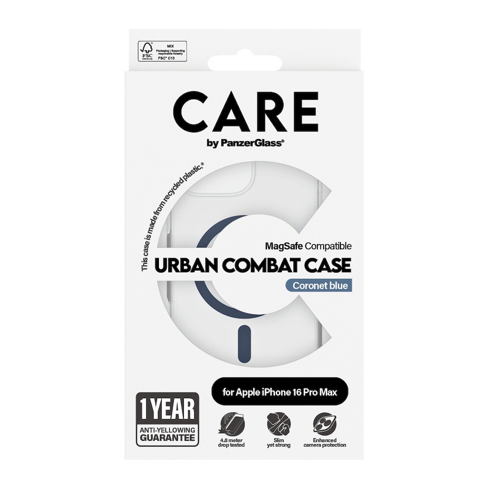 PanzerGlass-CARE-kryt-Apple-iPhone-16-Pro-Max-MagSafe-Urban-Combat-ciry-modry