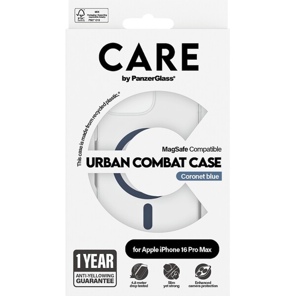 PanzerGlass-CARE-kryt-Apple-iPhone-16-Pro-Max-MagSafe-Urban-Combat-ciry-modry