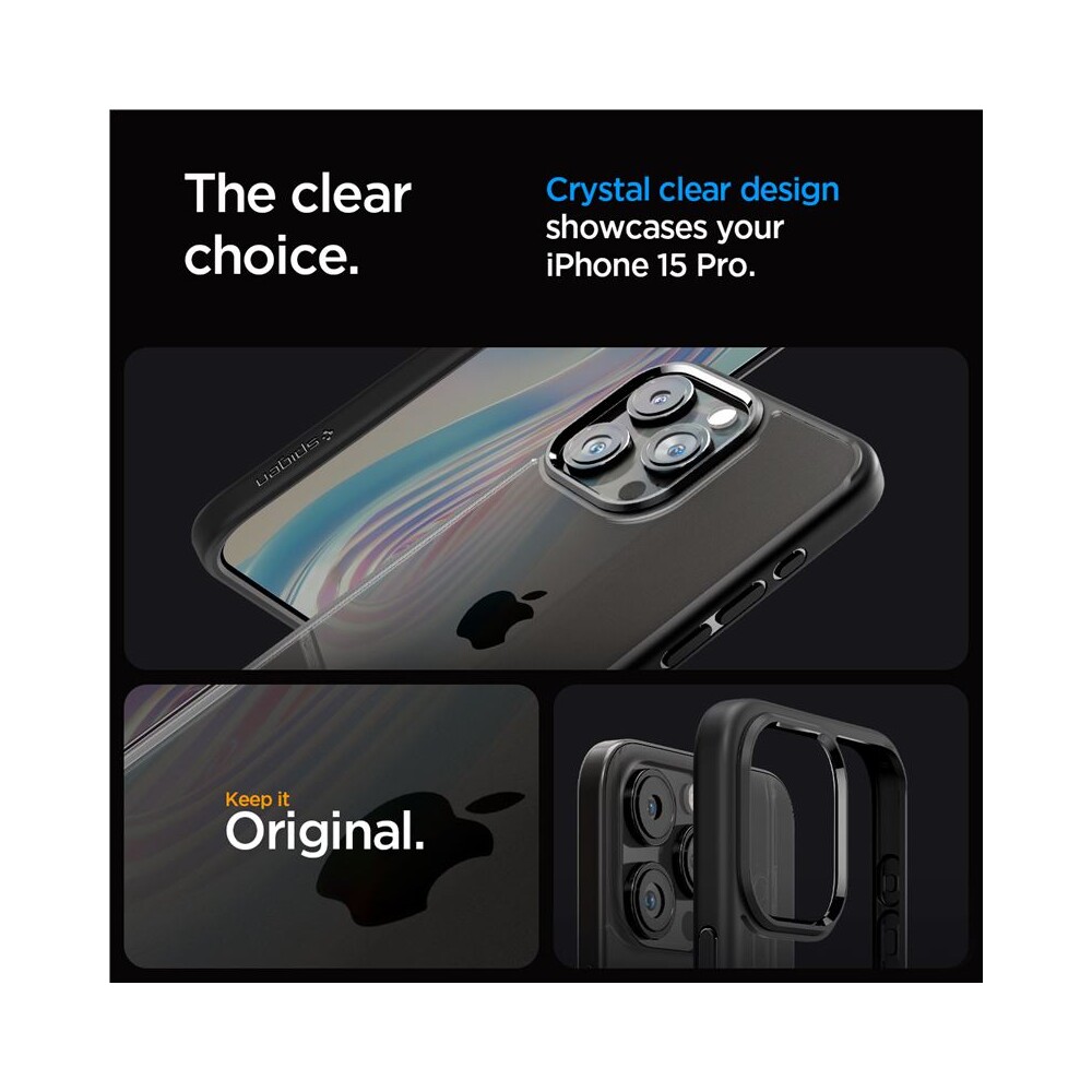 Spigen-Crystal-Hybrid-kryt-iPhone-15-Pro-matne-cerny