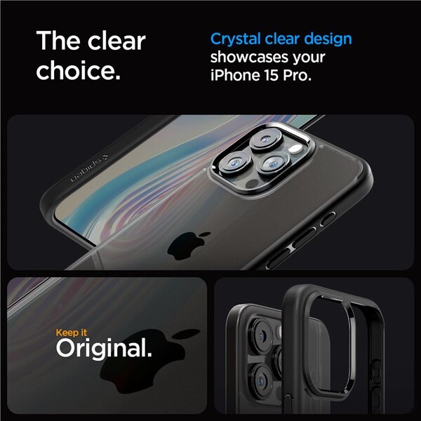 Spigen-Crystal-Hybrid-kryt-iPhone-15-Pro-matne-cerny
