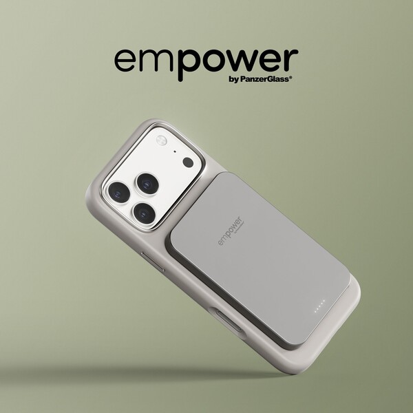 PanzerGlass-empower-bezdratova-Qi2-powerbanka-5000-mAh-MagSafe-seda