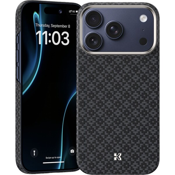 Benks-ArmorGrid-ArmorAir-Kevlar-MagSafe-kryt-iPhone-17-Pro-Obsidian-Black