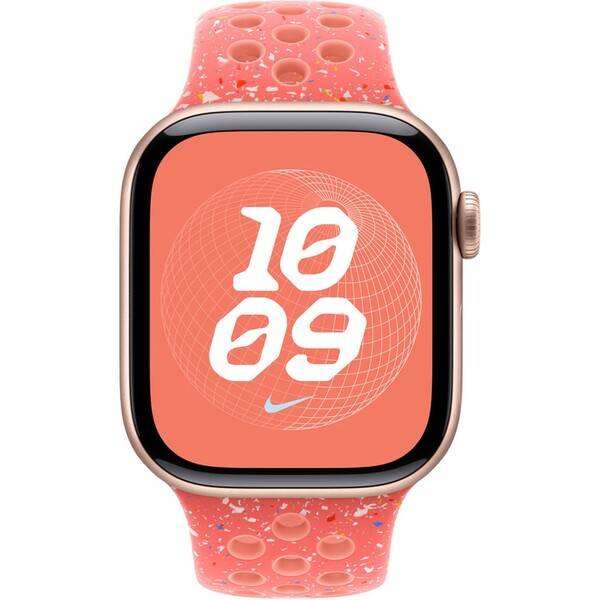 Apple-Watch-42-41-40-38mm-zhave-oranzovy-sportovni-reminek-Nike-M-L