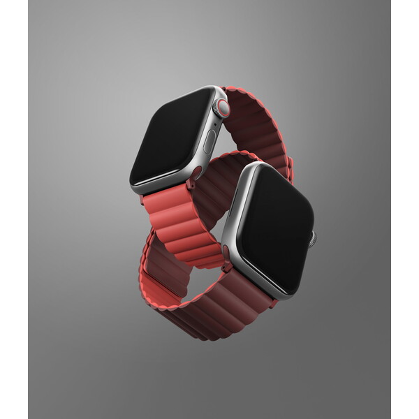 UNIQ-Revix-oboustranny-reminek-pro-Apple-Watch-42-41-40-38mm-Burgundy-kastanovy-koralovy-