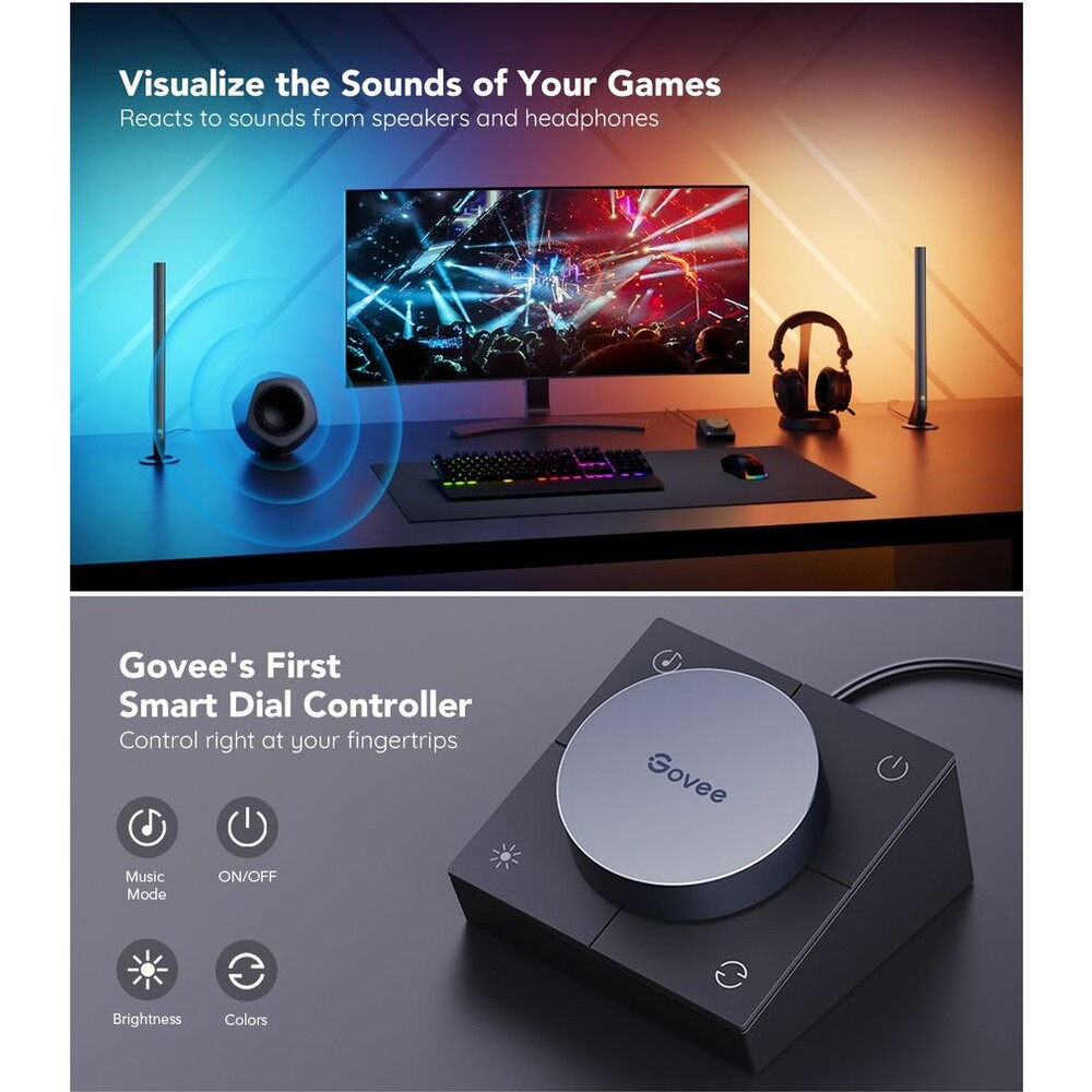Govee-Smart-Gaming-WiFi-LED-Panely-Smart-Dual-ovladac-bily