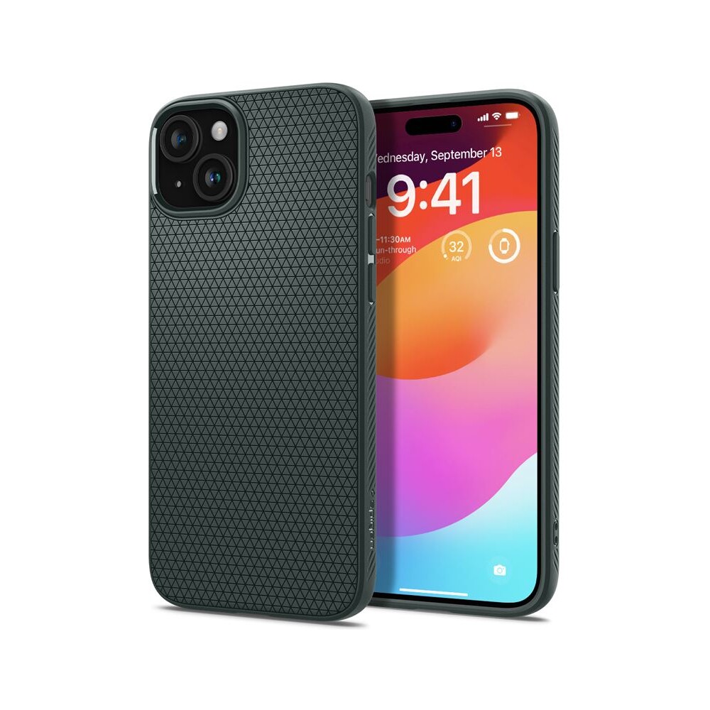 Spigen-Liquid-Air-kryt-iPhone-15-zeleny