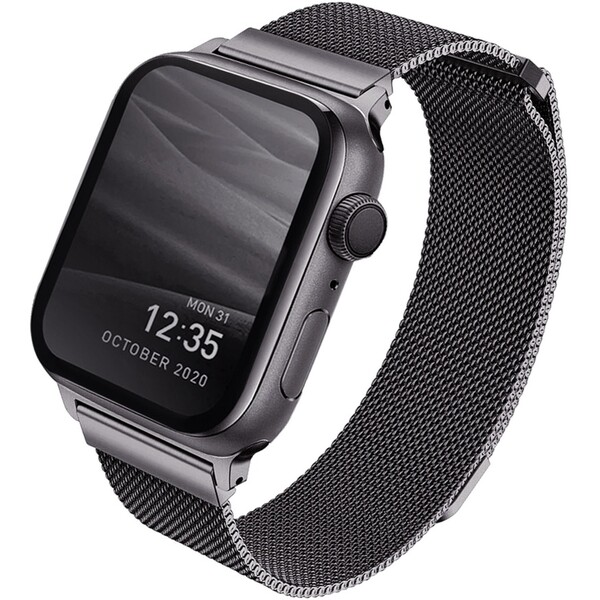 UNIQ-Dante-ocelovy-reminek-Apple-Watch-46-45-44-42mm-grafitovy