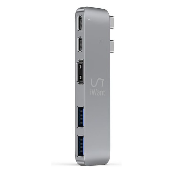 iWant USB-C HUB PRO III HDMI + Thunderbolt vesmírně šedý - iWant.cz
