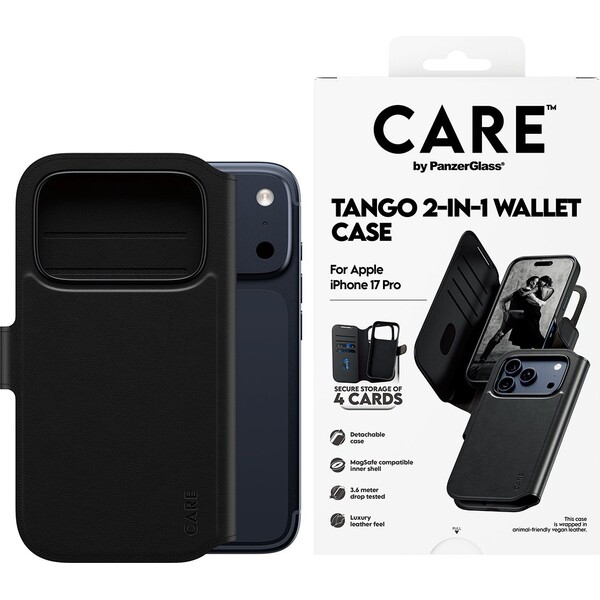 PanzerGlass-CARE-Tango-2v1-Wallet-pouzdro-s-MagSafe-Apple-iPhone-17-Pro-cerne