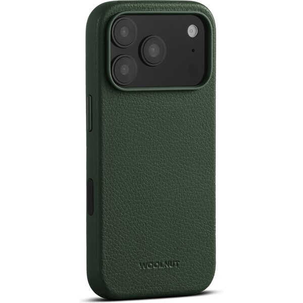 Woolnut-MagSafe-kozeny-kryt-iPhone-17-Pro-tmave-zeleny