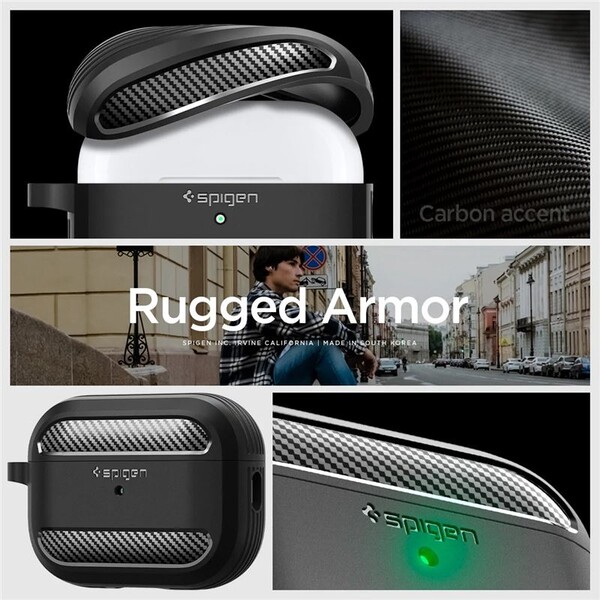 Spigen-Rugged-Armor-pouzdro-pro-AirPods-Pro-2-cerne