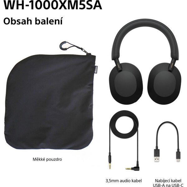 Sony-WH-1000XM5-bezdratova-sluchatka-Soft-Case-cerna