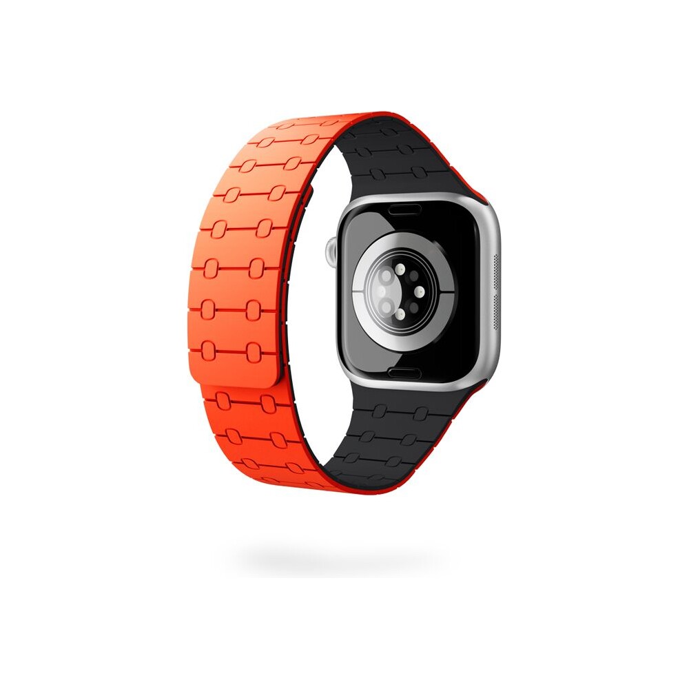 Epico-Magnetic-silikonovy-reminek-pro-Apple-Watch-42-41-40-38mm-oranzovy