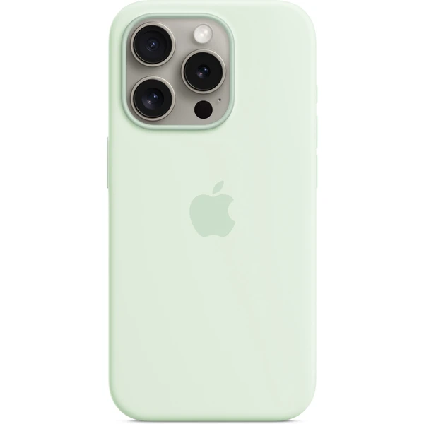 Apple silikonový kryt s MagSafe na iPhone 15 Pro světle mátový - Pouzdra - Hlavní obrázek