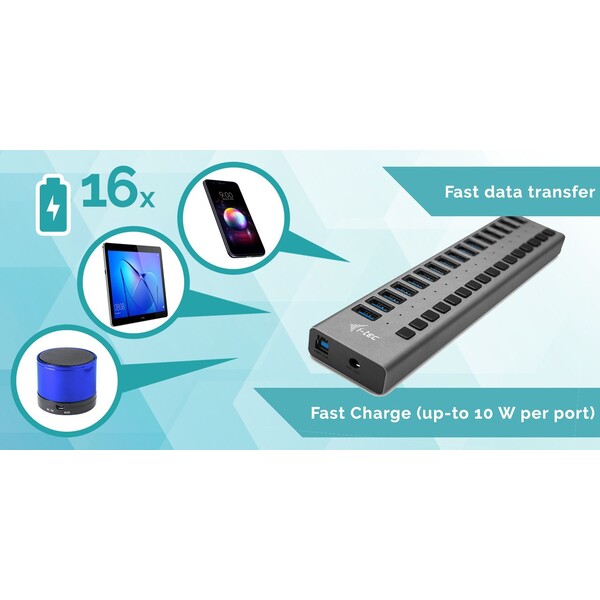 i-tec-USB-3-0-Charging-HUB-16-Port-Power-Adapter-90-W