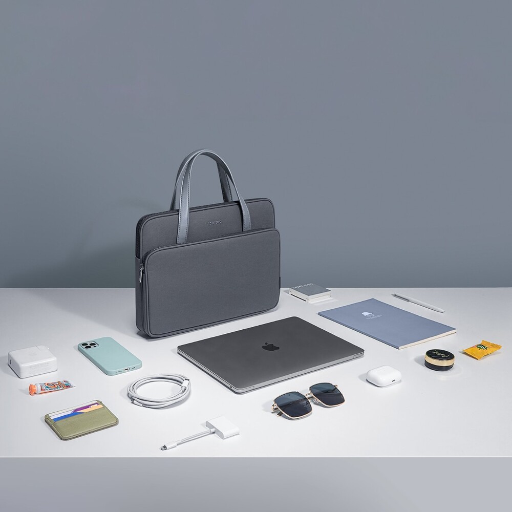 tomtoc-Premium-Briefcase-14-MacBook-Pro-2021-sedy