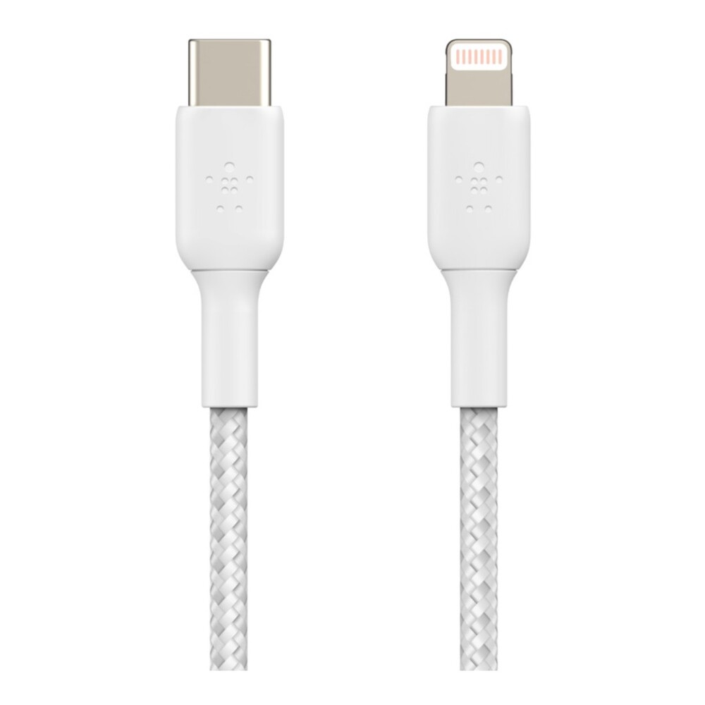 Belkin-BOOST-Charge-Braided-USB-C-Lightning-napajeci-kabel-2m-bily