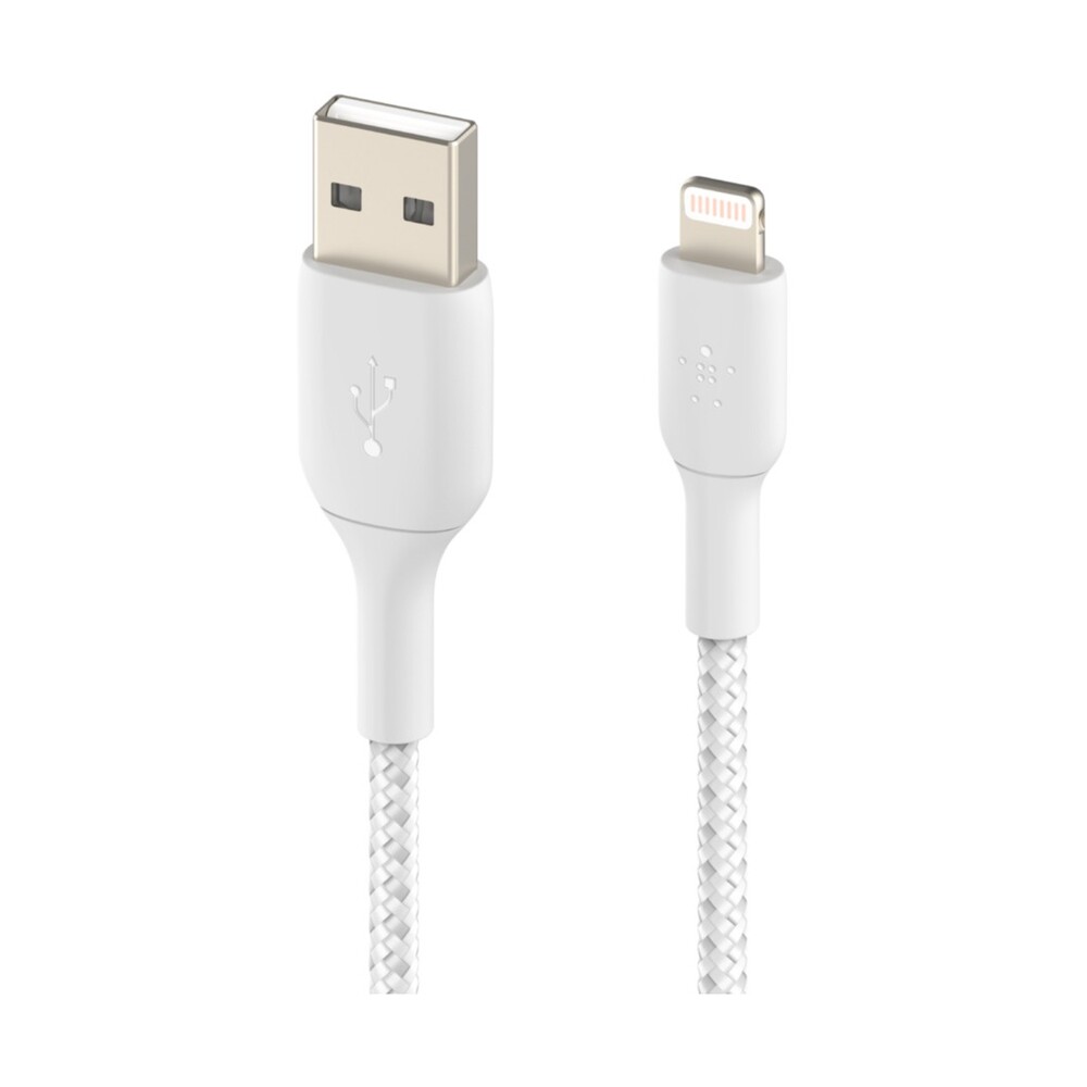 Belkin-BOOST-Charge-Braided-Lightning-USB-A-napajeci-kabel-3m-bily