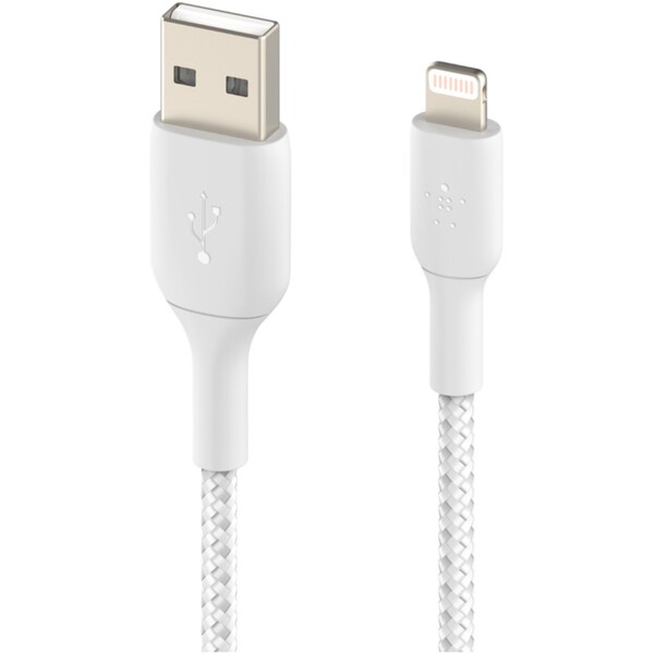 Belkin-BOOST-Charge-Braided-Lightning-USB-A-napajeci-kabel-3m-bily