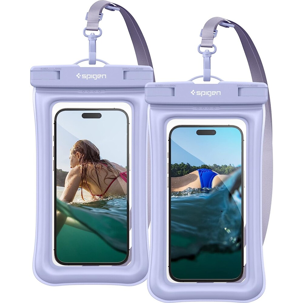 Spigen-Aqua-Shield-Floating-vodeodolne-pouzdro-A610-2-Pack-fialove