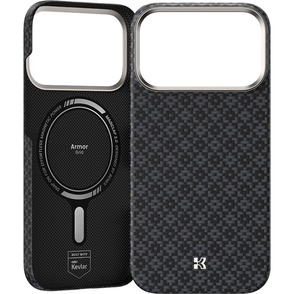 Benks-ArmorGrid-ArmorAir-Kevlar-MagSafe-kryt-iPhone-17-Pro-Obsidian-Black