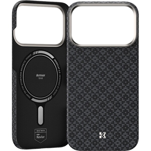 Benks-ArmorGrid-ArmorAir-Kevlar-MagSafe-kryt-iPhone-17-Pro-Obsidian-Black