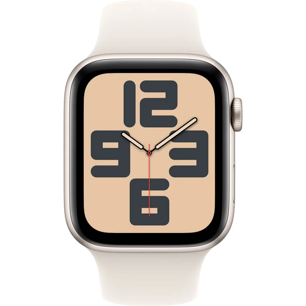Apple Watch SE (2024) Cellular 40mm Hvězdně bílý hliník s hvězdně bílým sportovním řemínkem S/M - Chytré hodinky - Obrázek HDQ7000K01