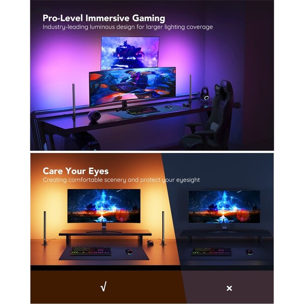 Govee-Smart-Gaming-WiFi-LED-Panely-Smart-Dual-ovladac-bily