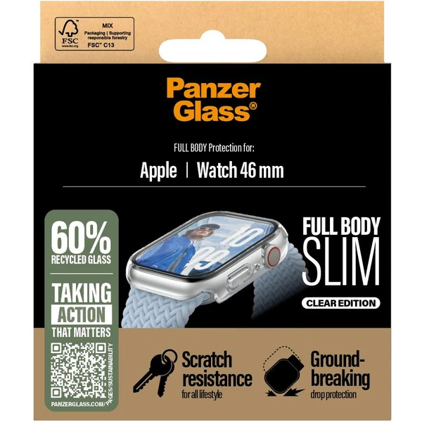 PanzerGlass® Apple Watch 11/10 (46mm) tenký čirý kryt s ochranným sklem - Pouzdra - Obrázek HGWA000L01