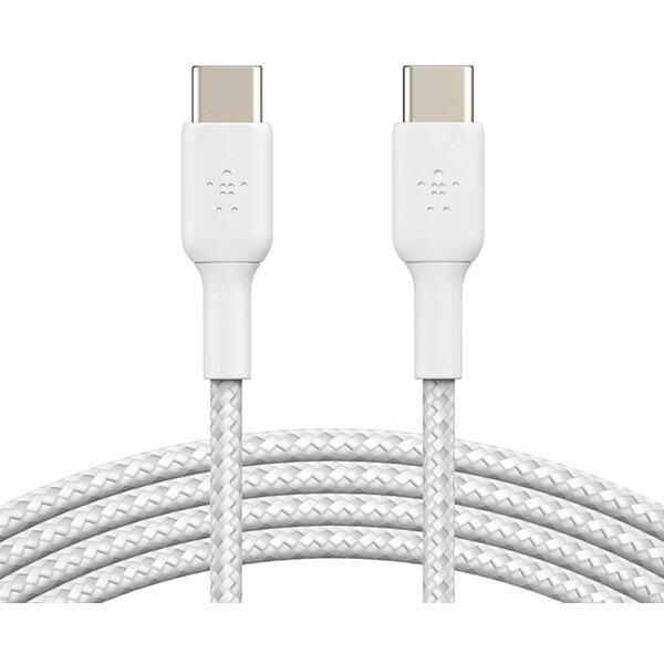 Belkin-BOOST-Charge-Braided-USB-C-USB-C-napajeci-kabel-60W-2m-bily