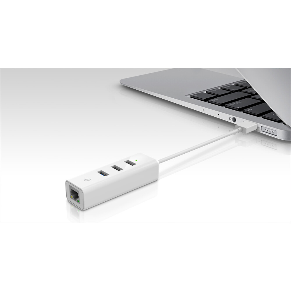TP-Link-UE330-USB-3-0-HUB-adapter-USB-3-0-na-Ethernet-bily