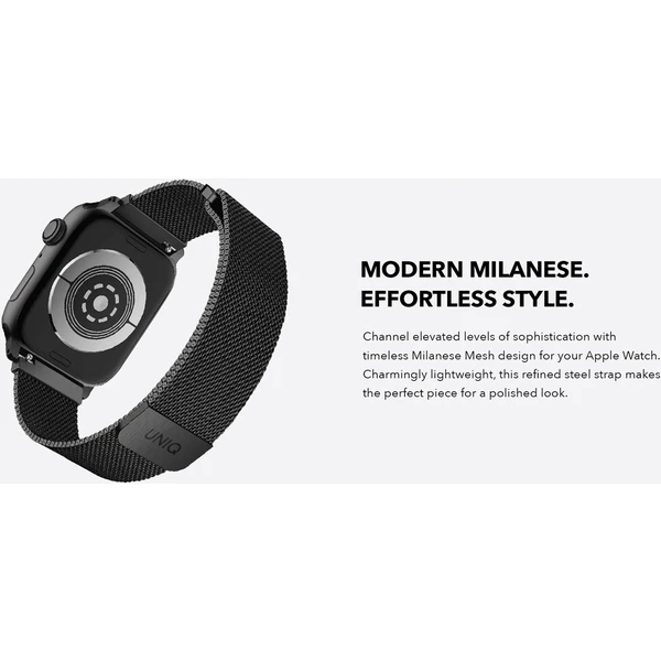UNIQ Dante ocelový řemínek Apple Watch 42/41/40/38mm Sterling stříbrný - Řemínky - Obrázek HIZ4000301